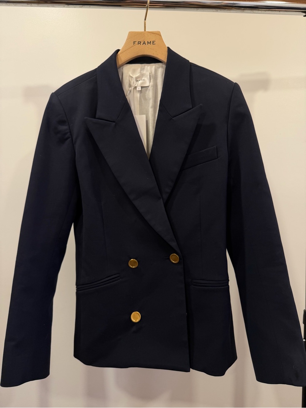 Dark Blue Jacket with Metallic Accents